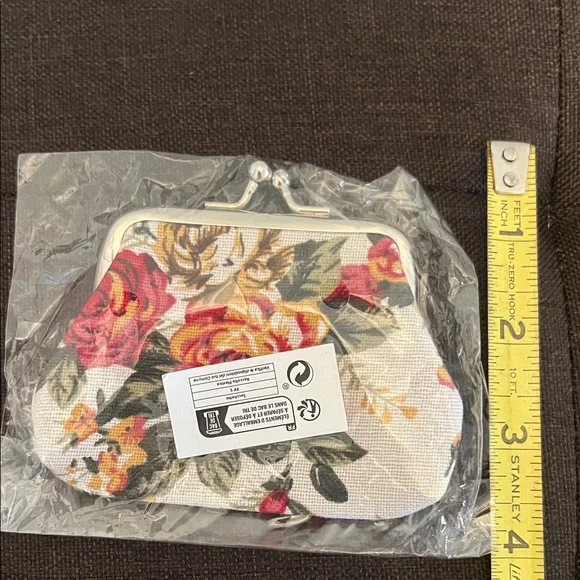 #*1109**Floral Coin Purse and Compact Mirror Set - Picture 5 of 8